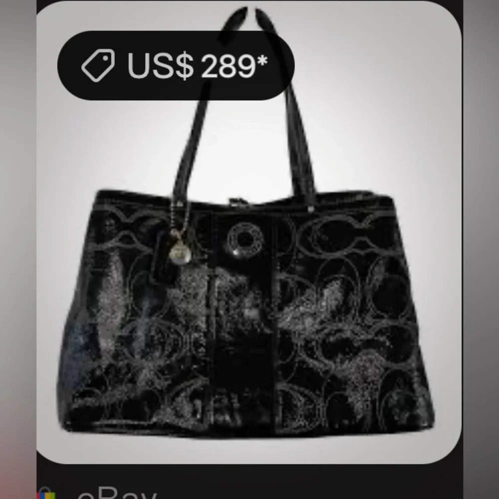 Vintage Y2K style Coach Black Signature Shoulder Bag ❌70%OFF SALE❌ - Picture 3 of 17